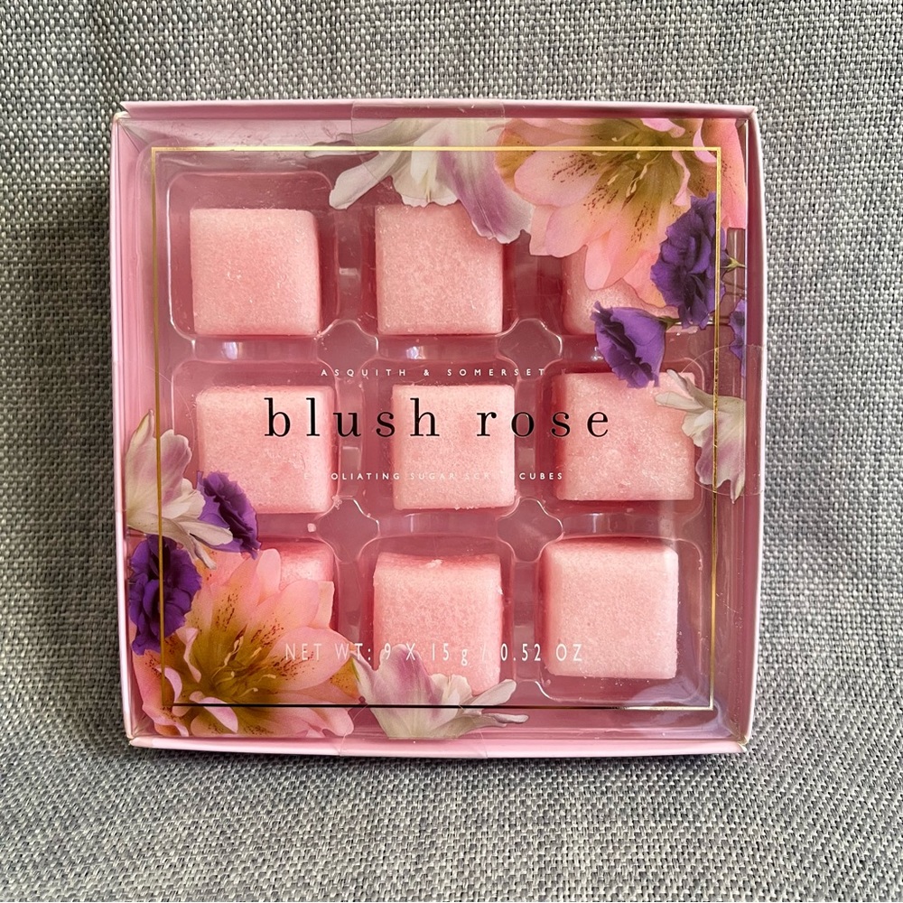 Asquith & Somerset Blush Rose Exfoliating Sugar Scrub Cubes